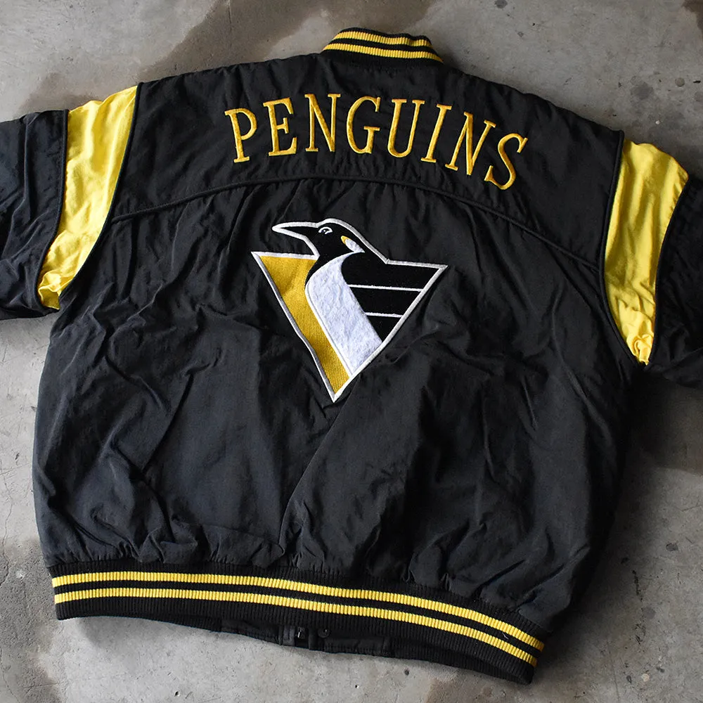 90's NUTMEG “NHL Pittsburgh Penguins” アワードジャケット 240304
