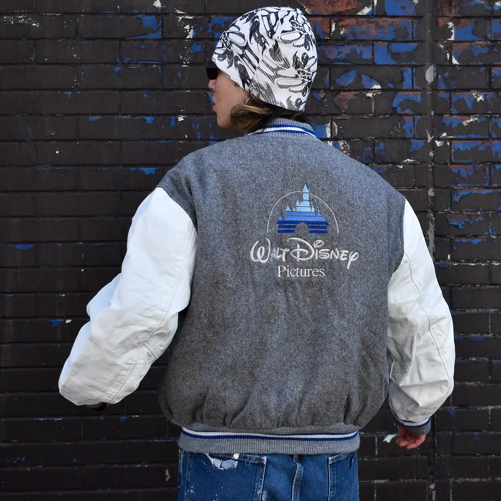 90's “Walt Disney Pictures” レザー切り替え アワードジャケット USA製 231130H