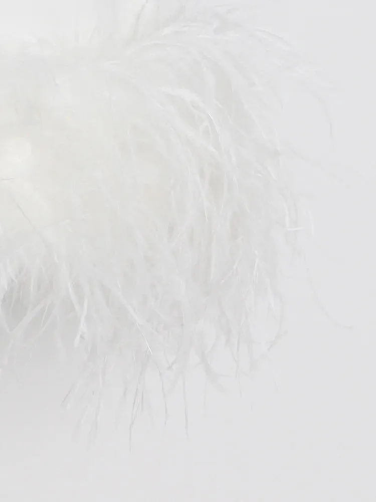 A&A Luxe A Line Feather Tassel Dress