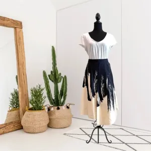 Abstract Midi Skirt