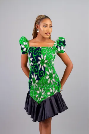African Print Temi Smoky Dress | Amazin Apparels