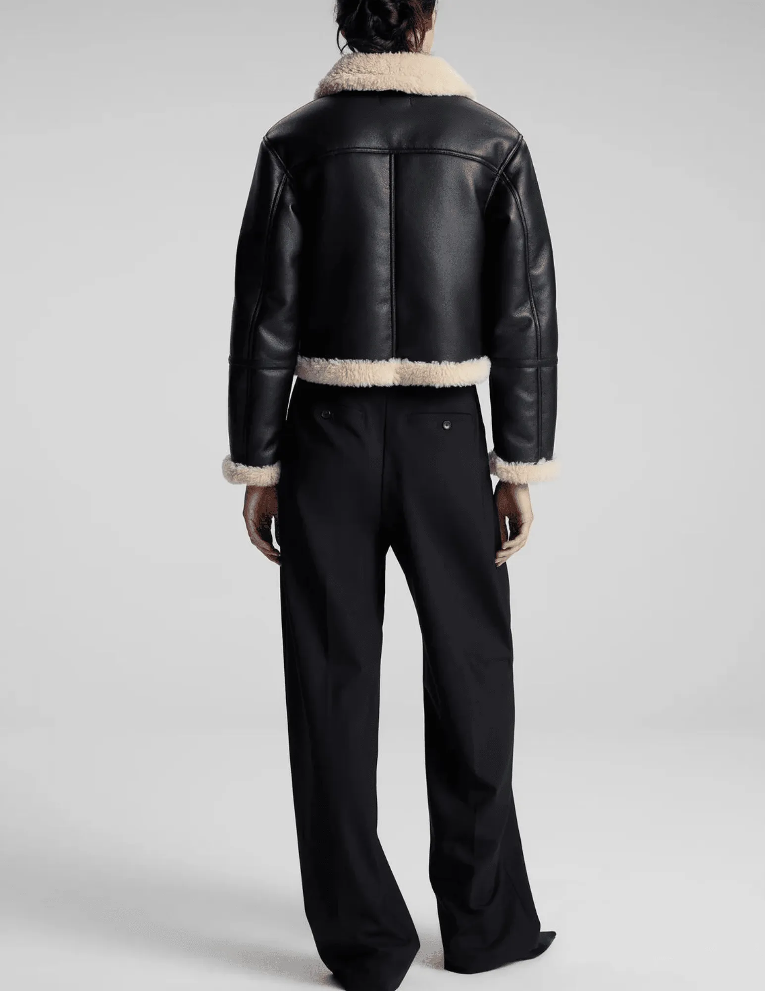 A.L.C. Avery Faux Shearling Moto Jacket