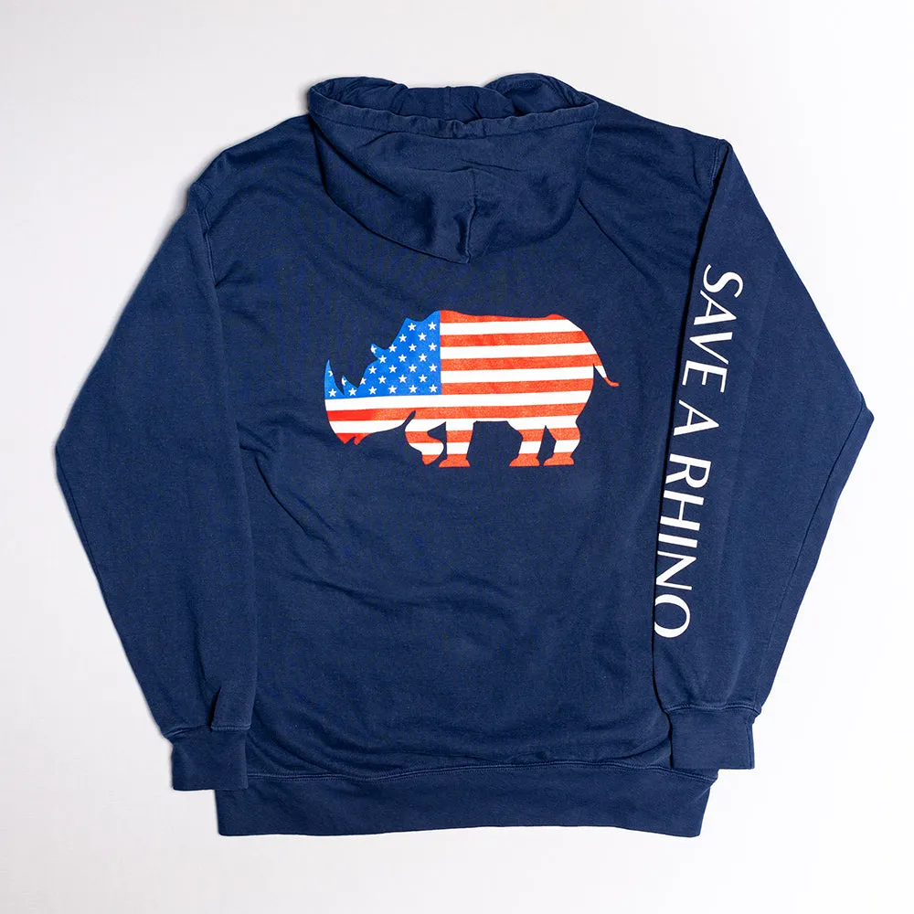 American Rhino Navy Hoodie