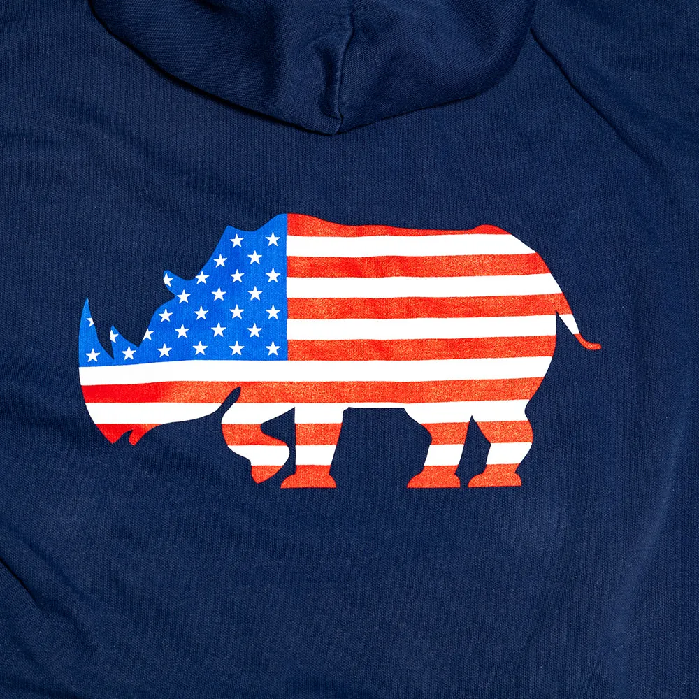American Rhino Navy Hoodie