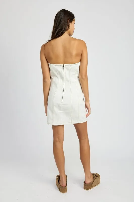 Aurelia Tube Dress With Rosette