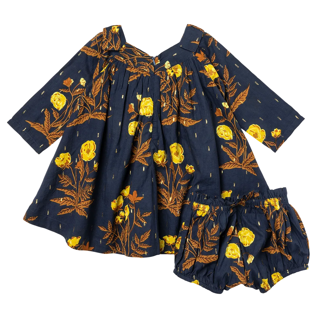 Baby Girls Frida Dress Set - Navy Poppy