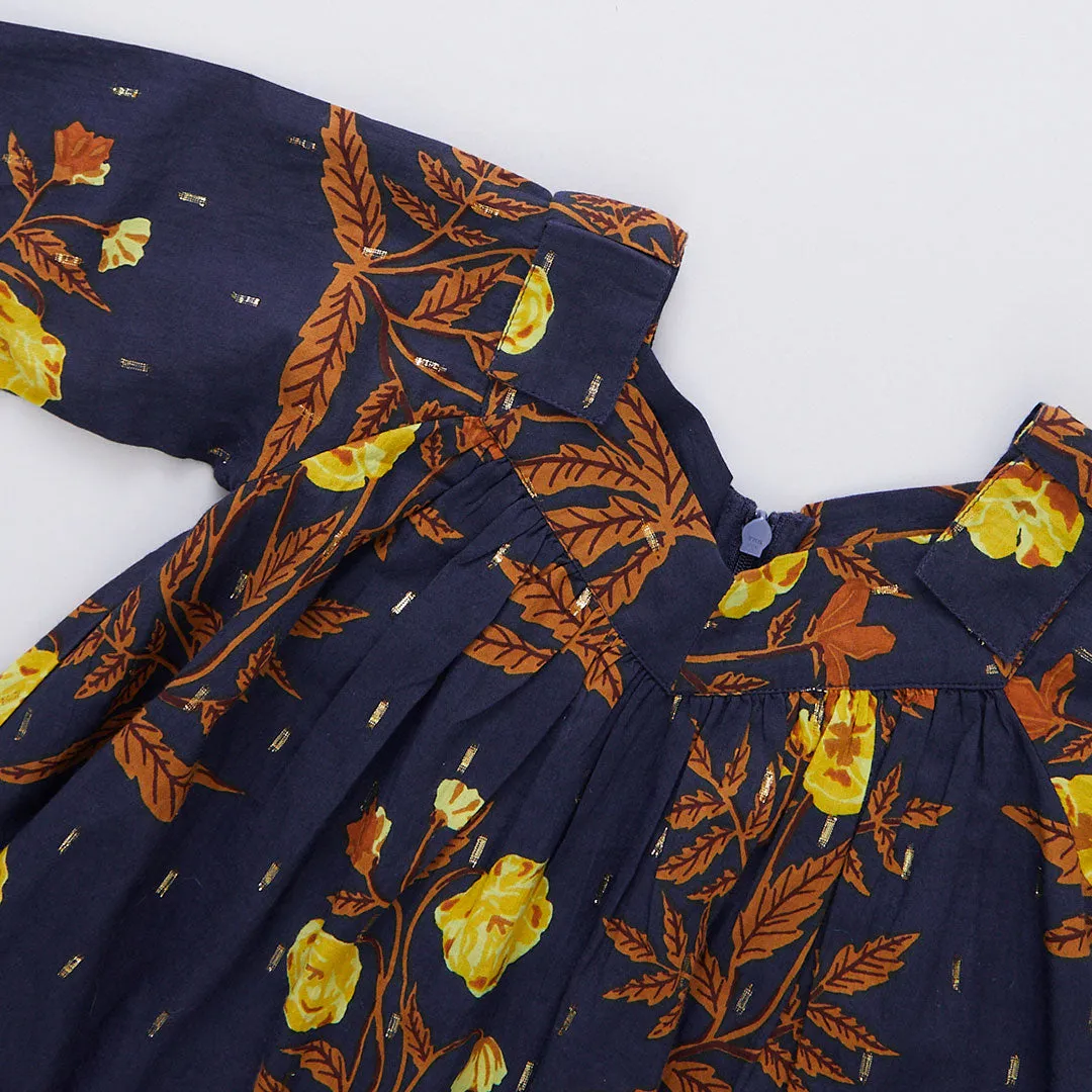 Baby Girls Frida Dress Set - Navy Poppy