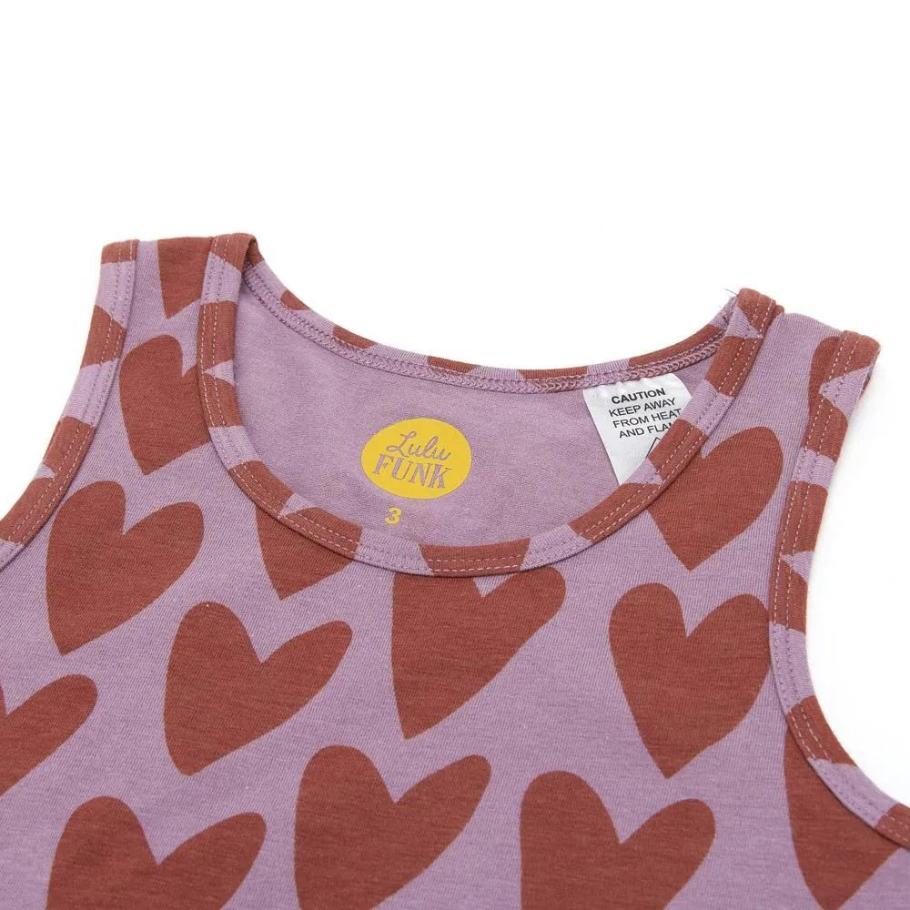 Bamboo/ Organic Cotton Hippy Heart Singlet