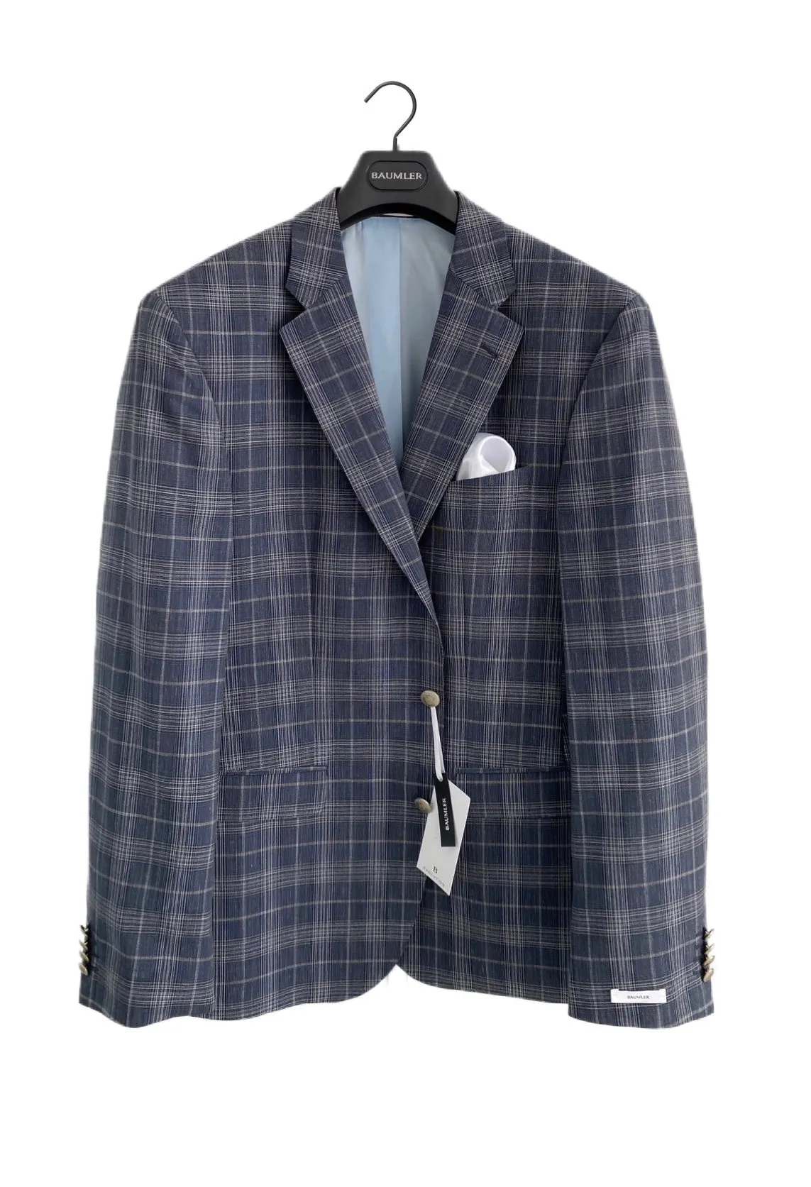 BAUMLER Navy/Grey Check Blazer