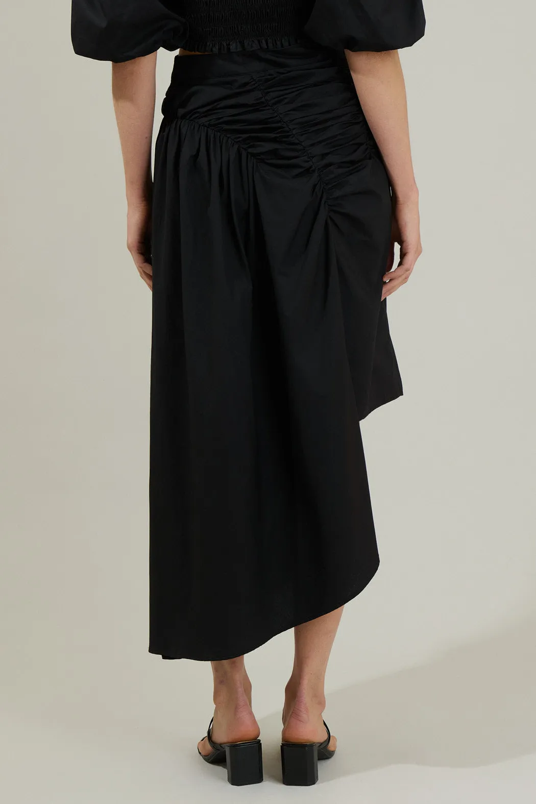 Belen Ruched Midi Skirt