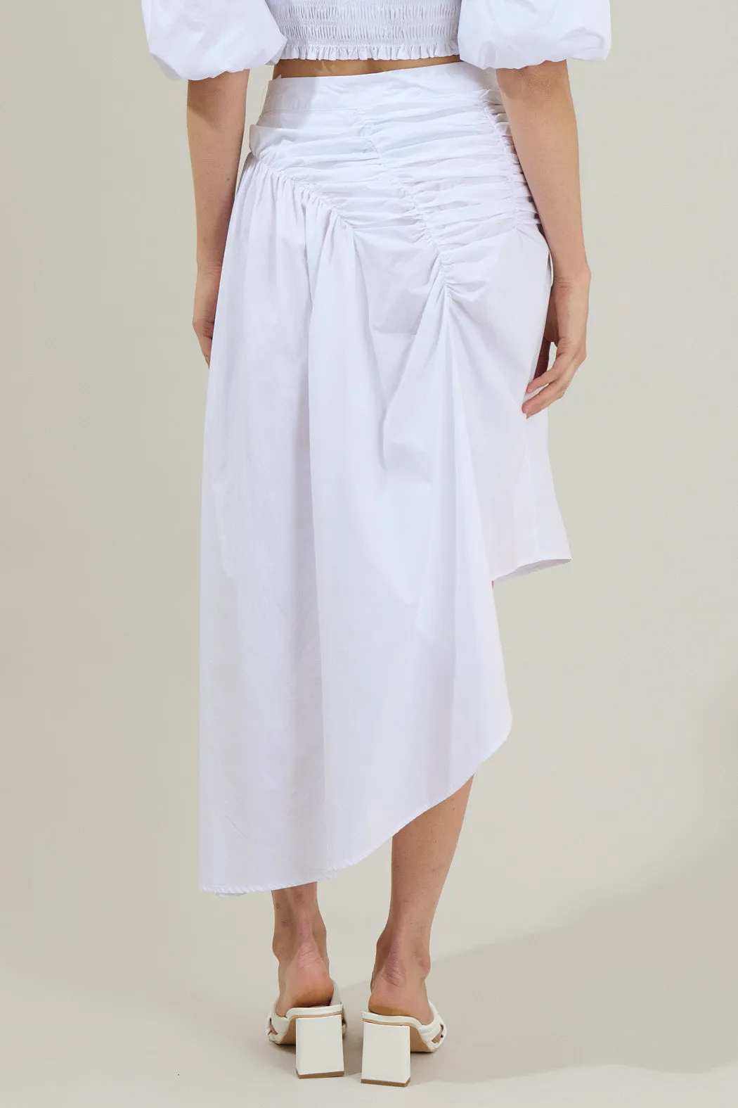 Belen Ruched Midi Skirt