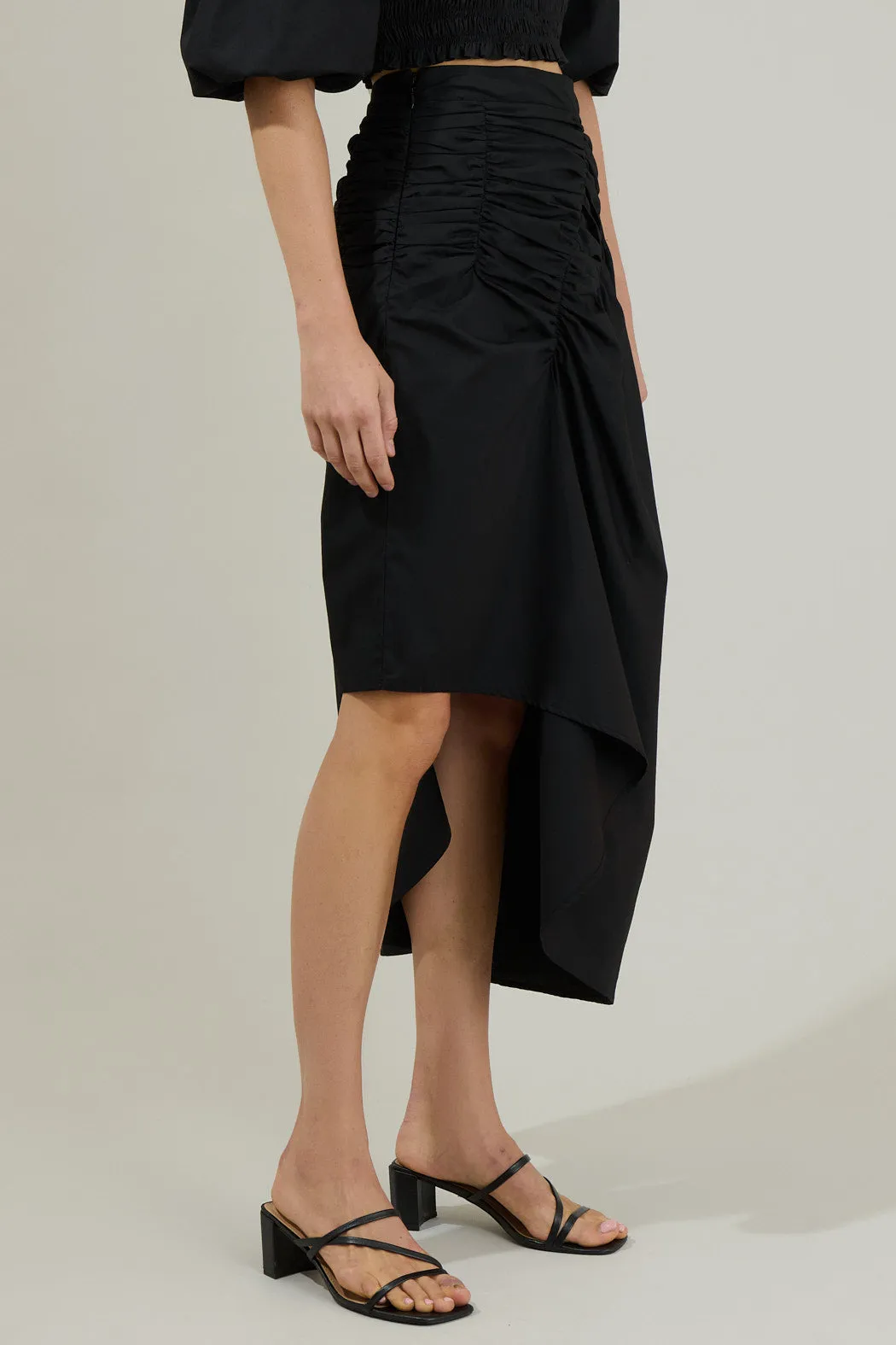 Belen Ruched Midi Skirt