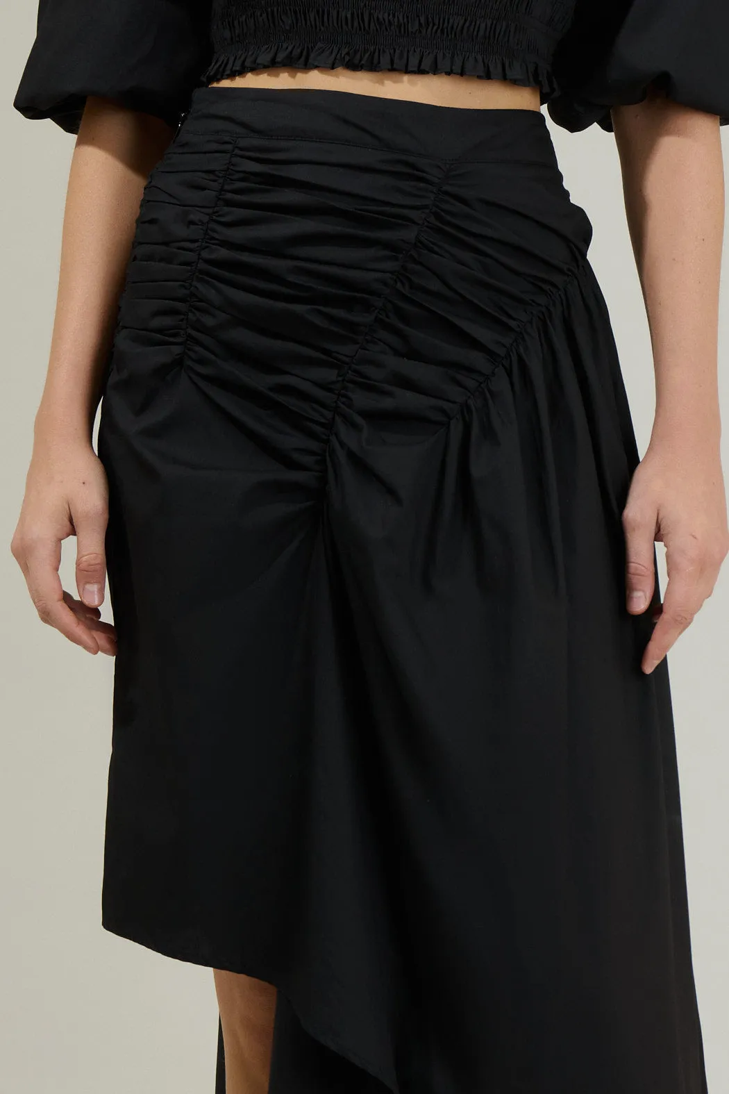 Belen Ruched Midi Skirt