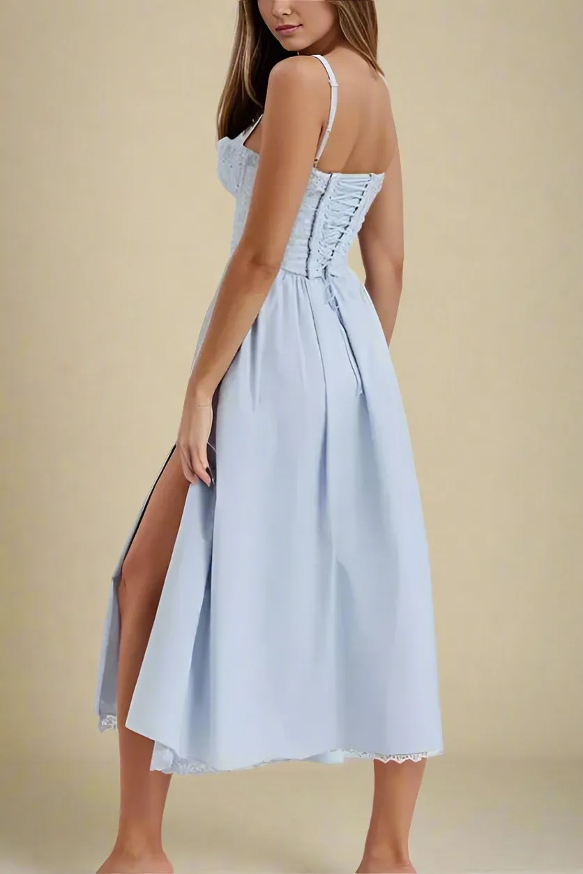 Betty Bodycon Day Midi Dress - Baby Blue