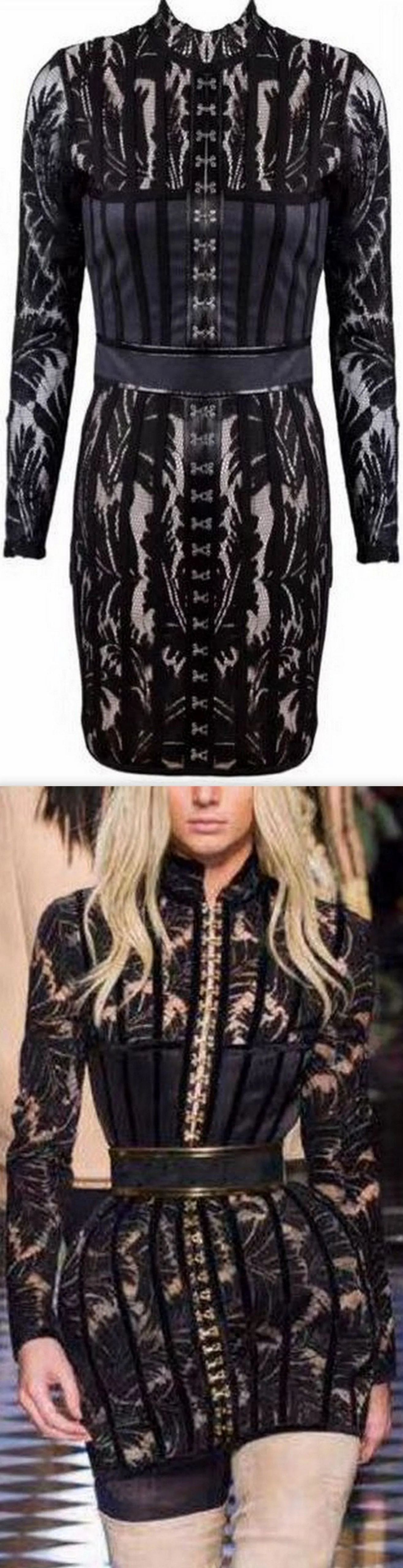 Black Corset Lace Stretchy Bodycon Mini Dress
