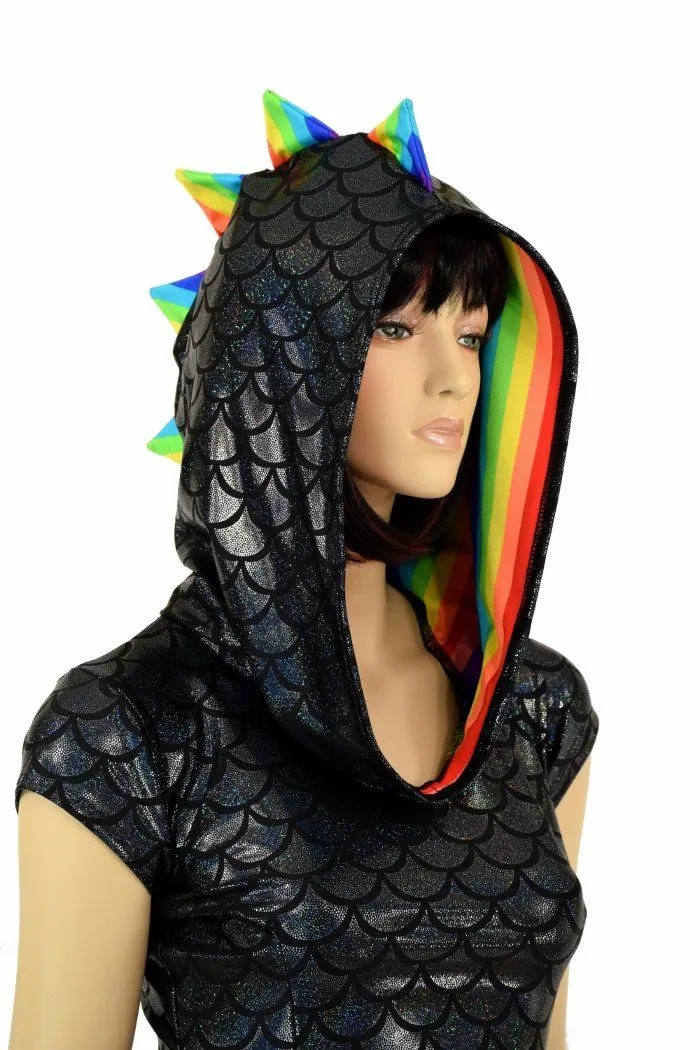 Black Dragon Hoodie Skater Dress