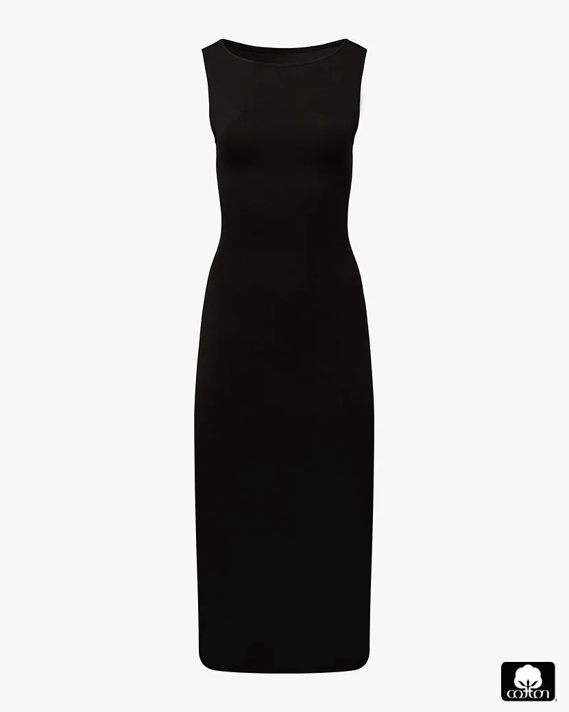 Boat Neck Midi Dress