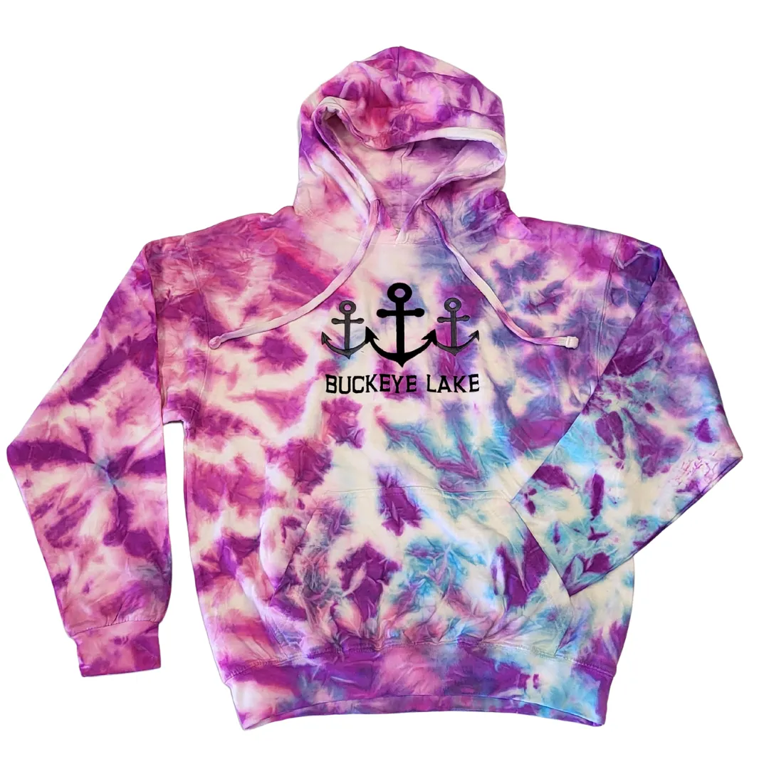 Buckeye Lake Anchors Tie Dye Hoodie