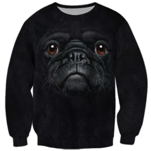 Bulldog 3D Full Printed Sweatshirt, Dog Christmas Sweatshirt For Humans