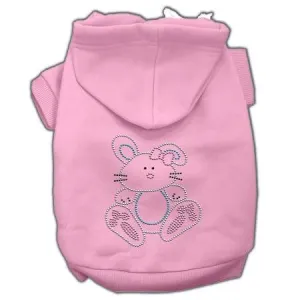 Bunny Rhinestone Hoodies Pink Xs (8)