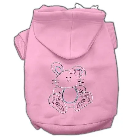 Bunny Rhinestone Hoodies Pink Xs (8)