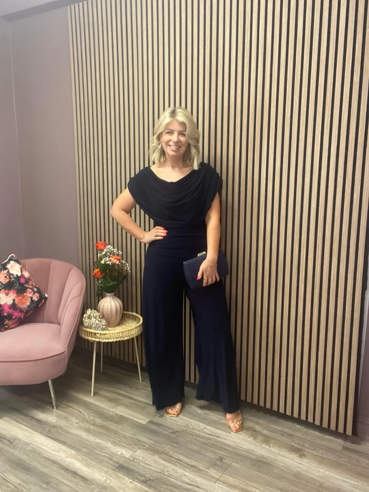CARBON JERSEY JUMPSUIT (NAVY)