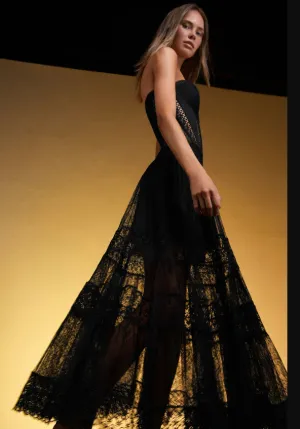Charo Ruiz Simet Maxi Skirt Black