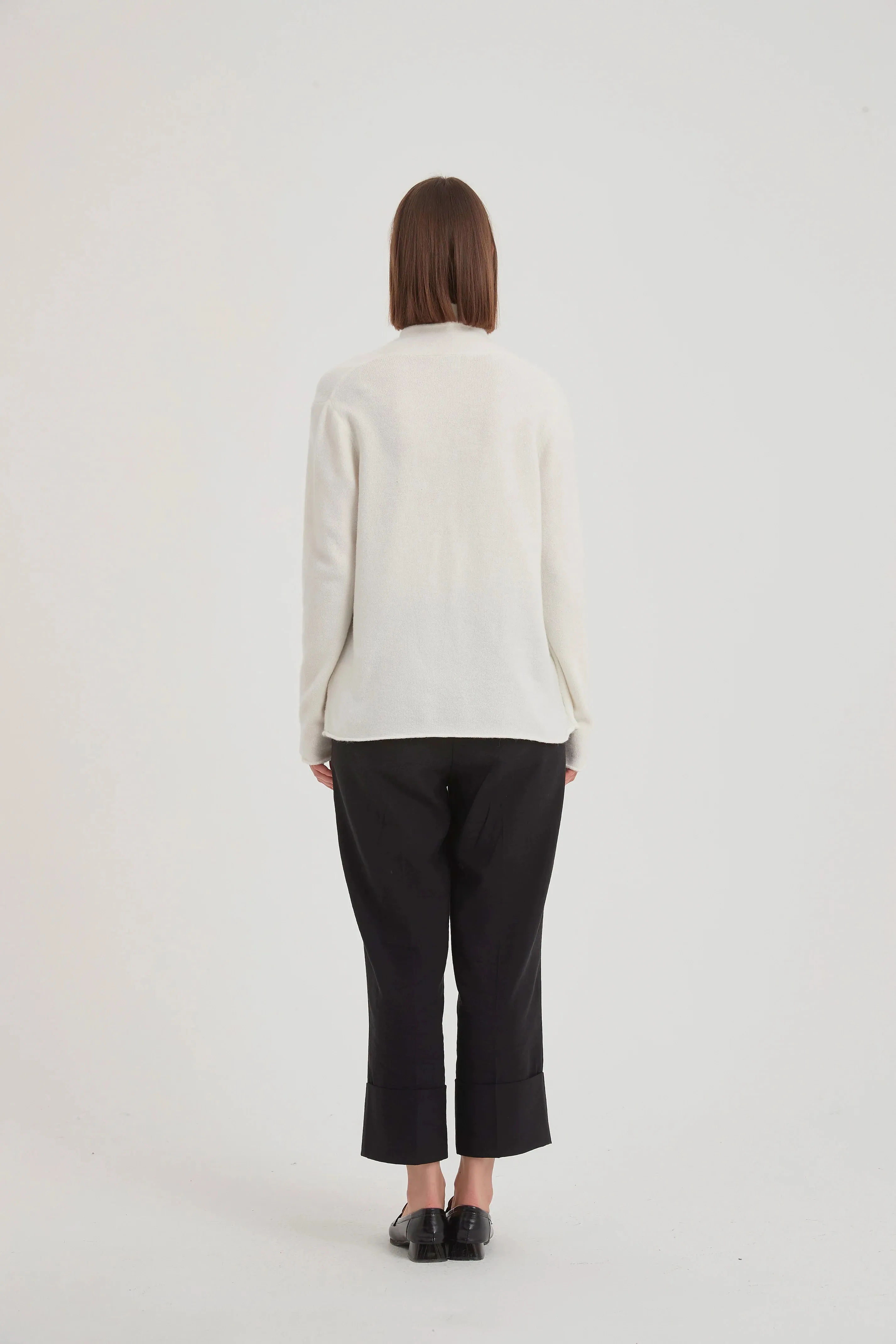 Cream Front Wrap Knit