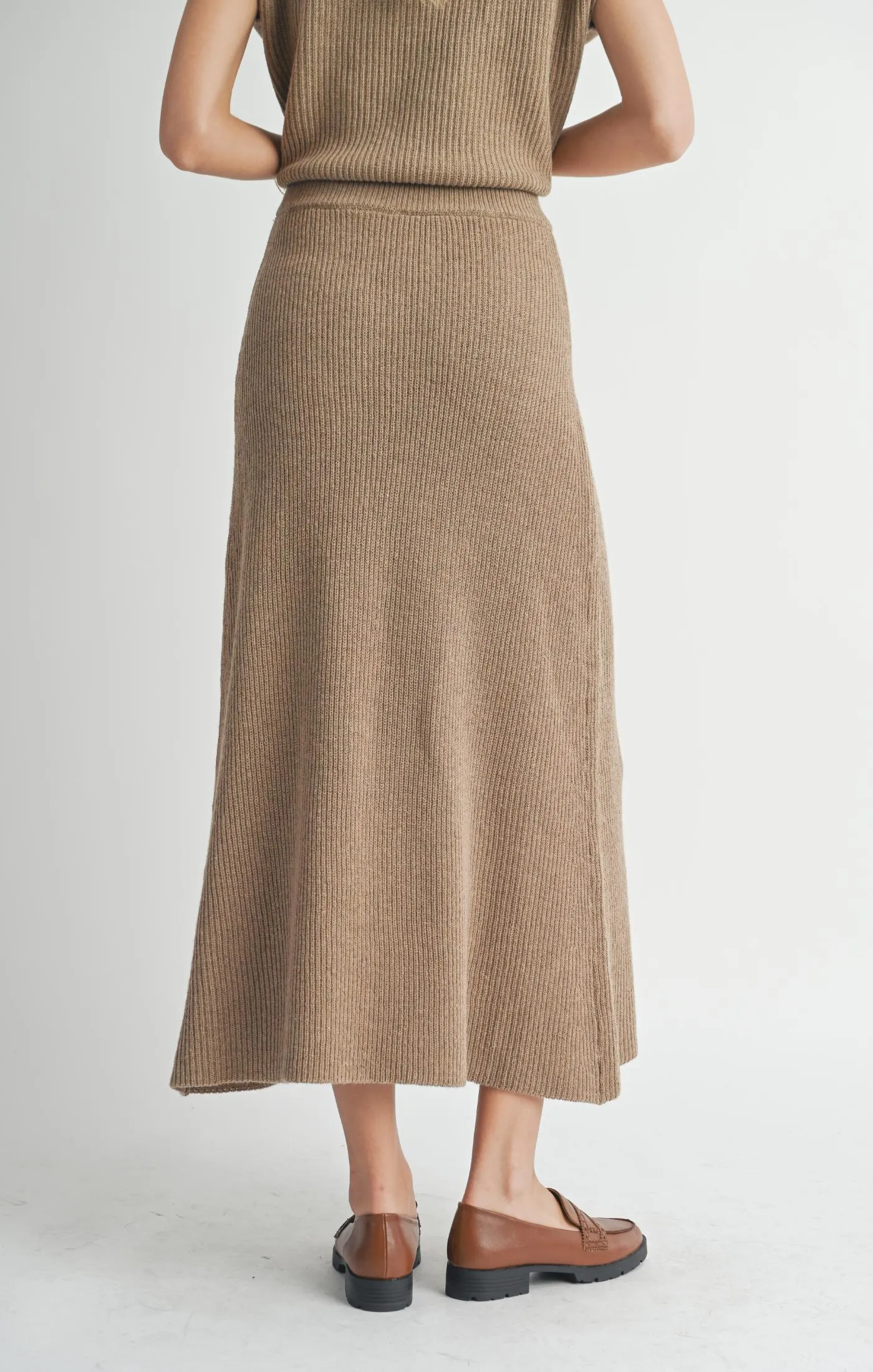 Crosby Sweater Midi Skirt | Dark Taupe