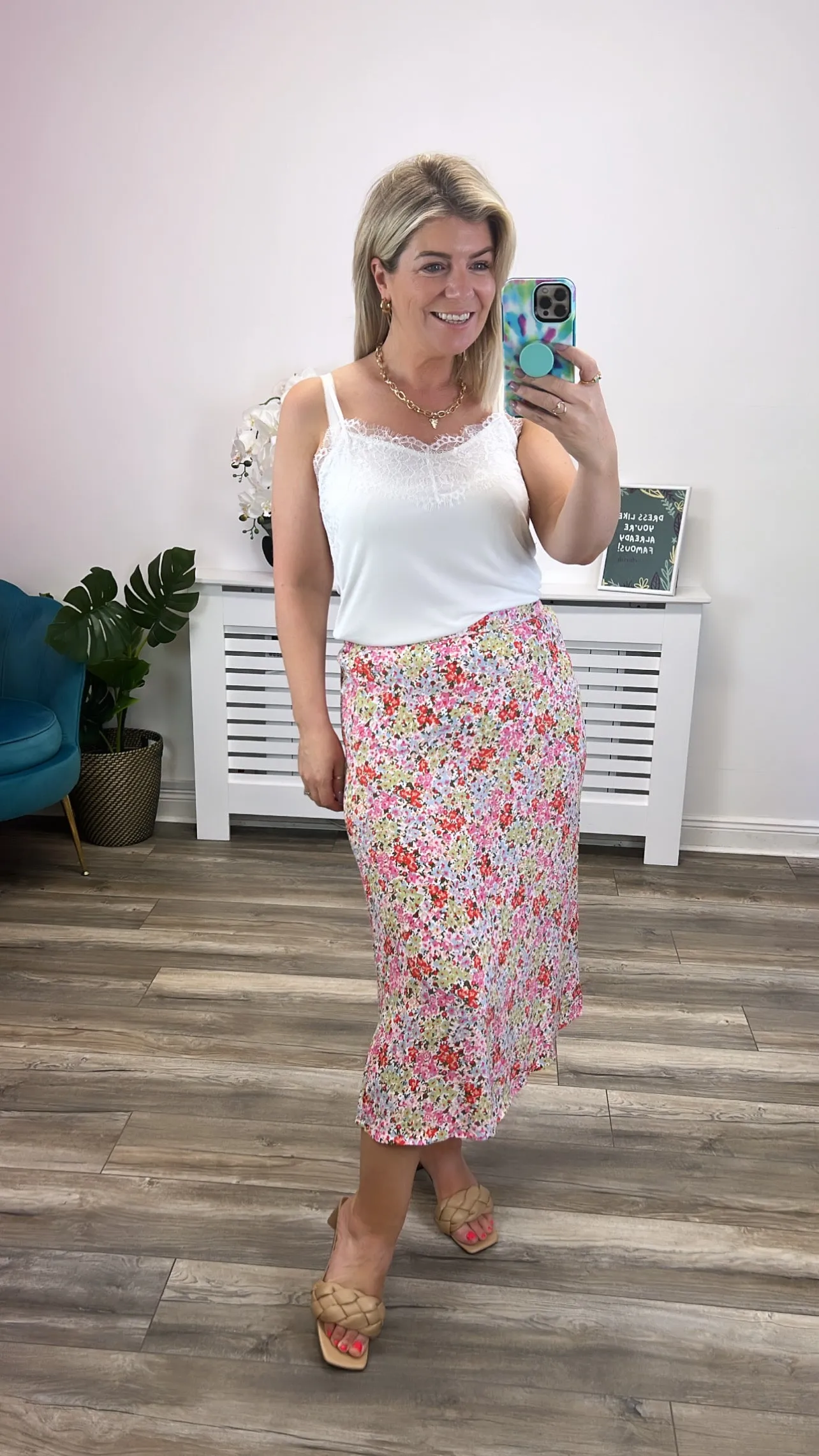 Davina Midi Skirt (Multi)