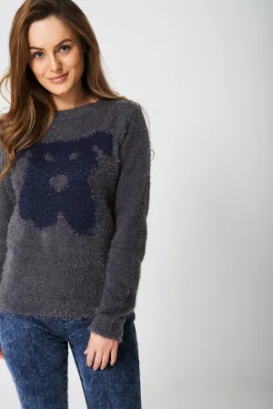 Dog Emoji Fluffy Jumper