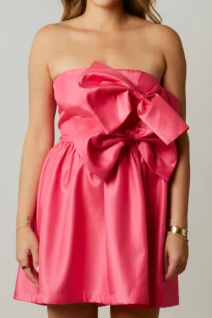 Double Bow Strapless Dress