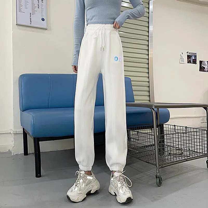 Drawstring Casual Banana-Shaped Plus Slimming Sports Sweatpants