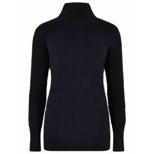 Dubarry Hacketstown Ladies Roll Neck Jumper - Navy