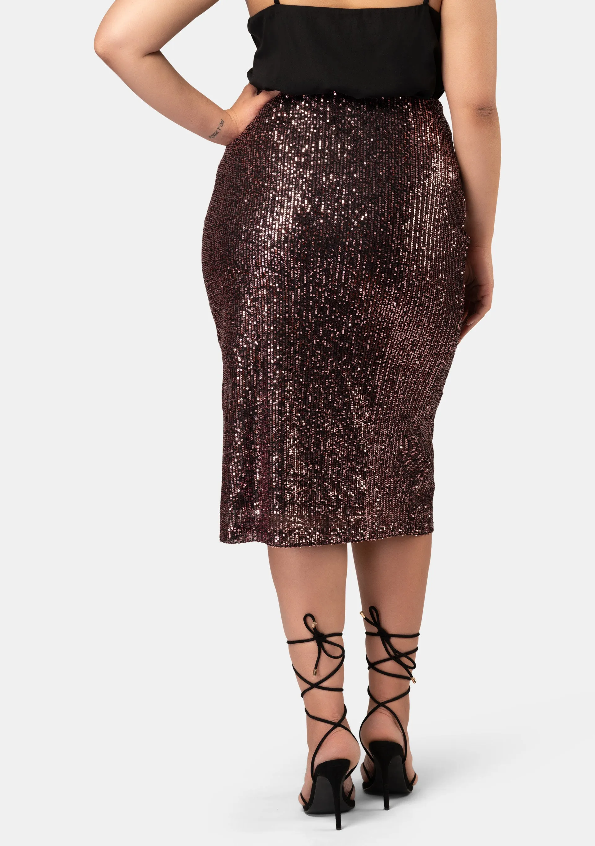 Foolish Sequin Midi Skirt
