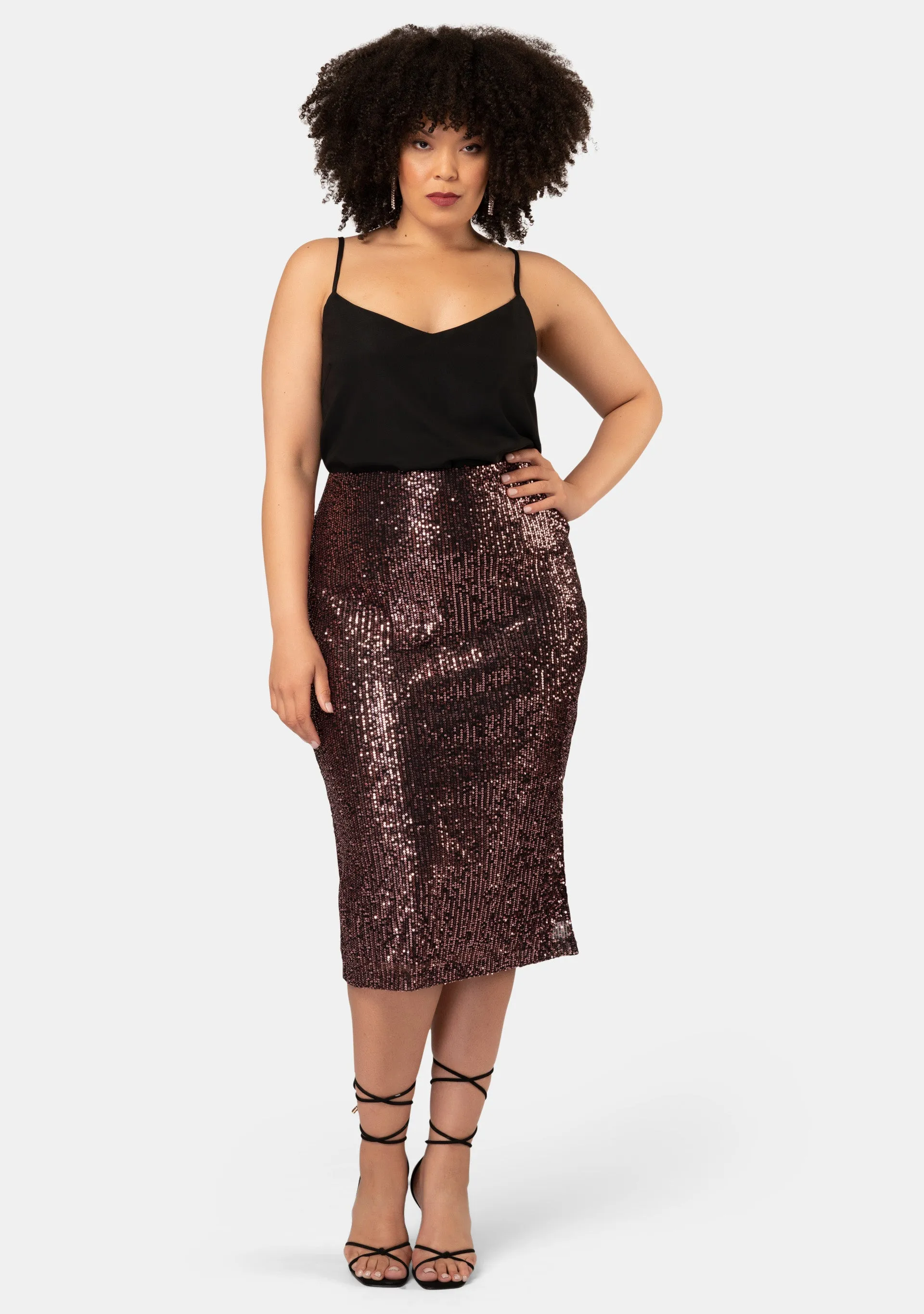 Foolish Sequin Midi Skirt