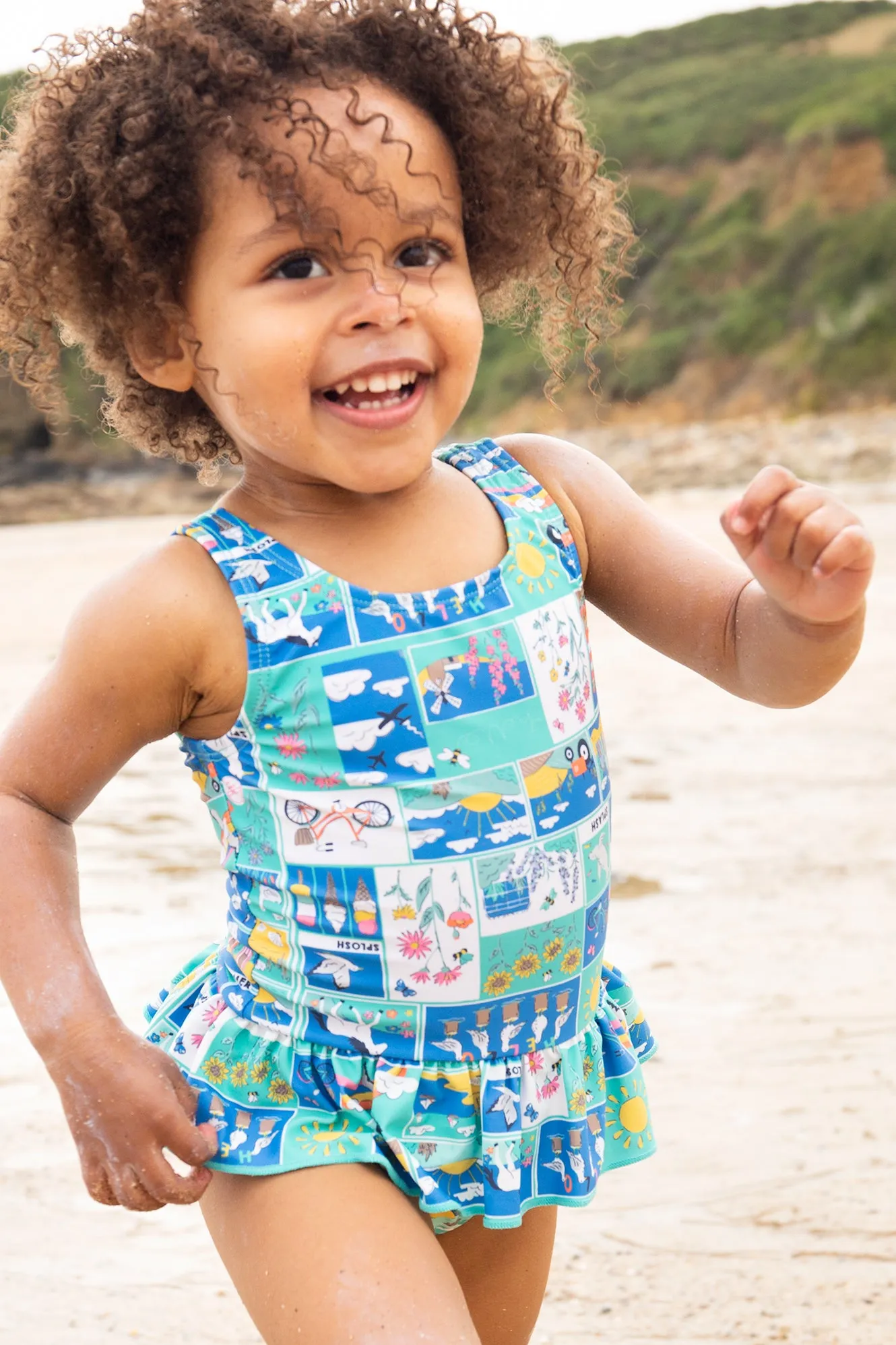 Frugi  Sally Swimsuit - Postcards