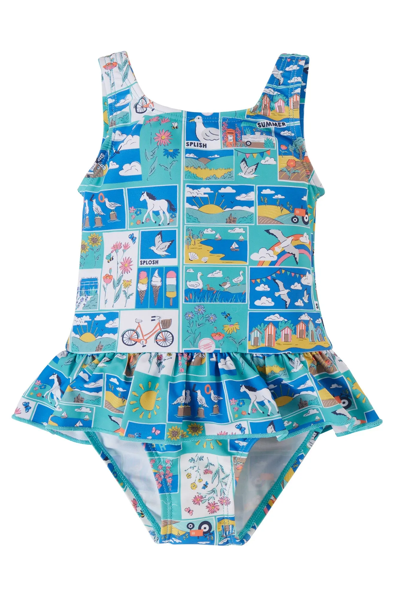 Frugi  Sally Swimsuit - Postcards