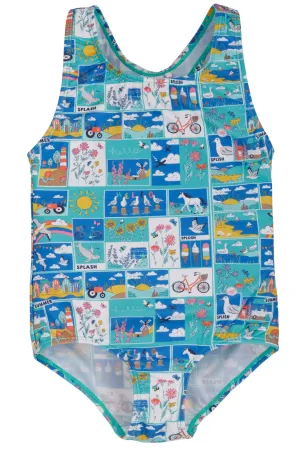 Frugi  Sally Swimsuit - Postcards