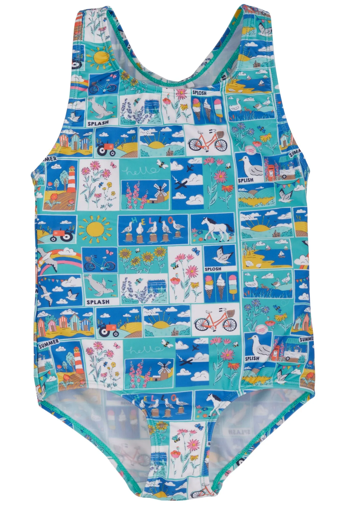 Frugi  Sally Swimsuit - Postcards