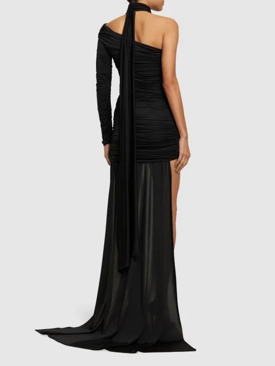 Giuseppe Di Morabito   Stretch jersey asymmetric mini dress 