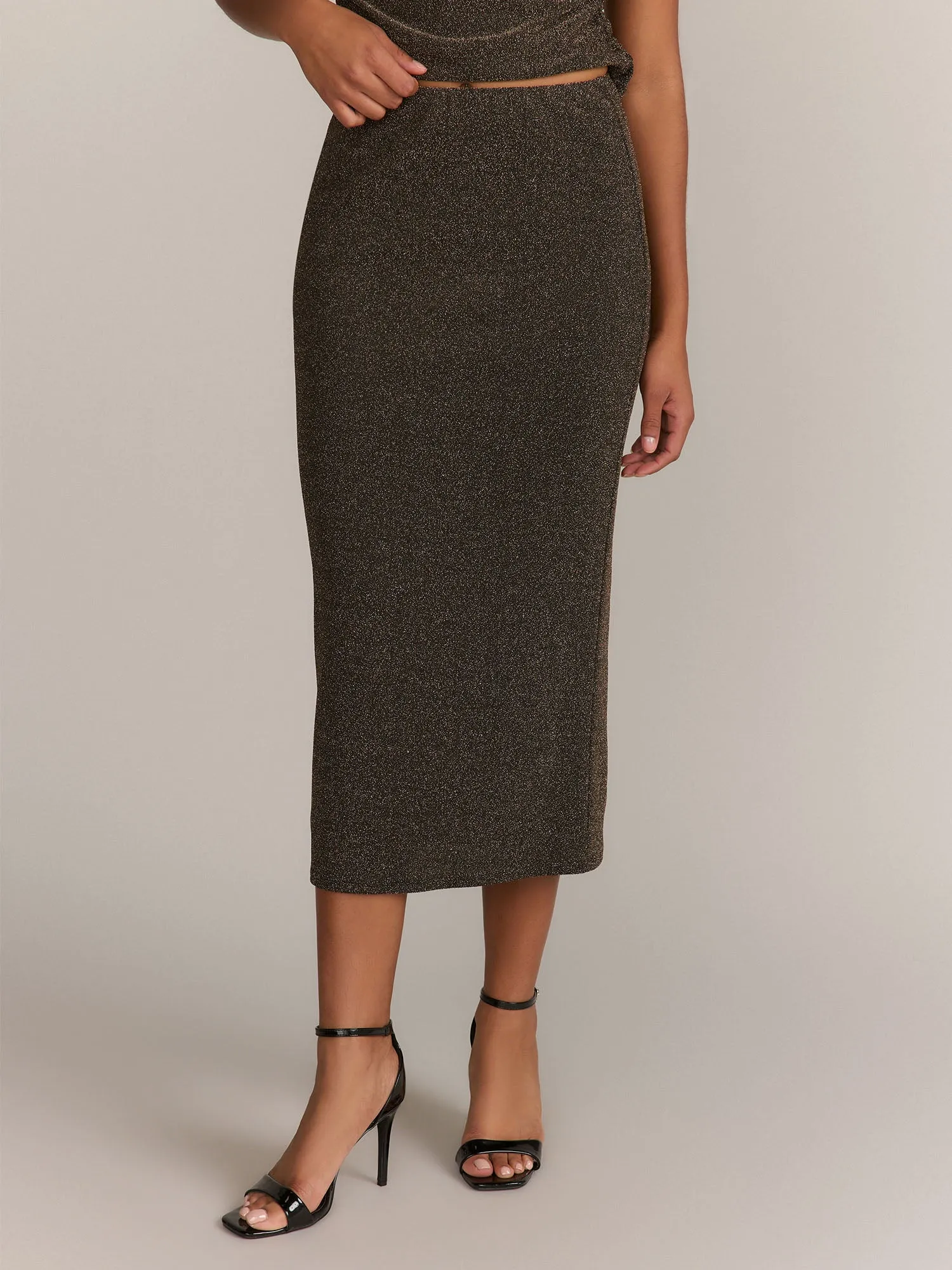 Glitter Midi Skirt