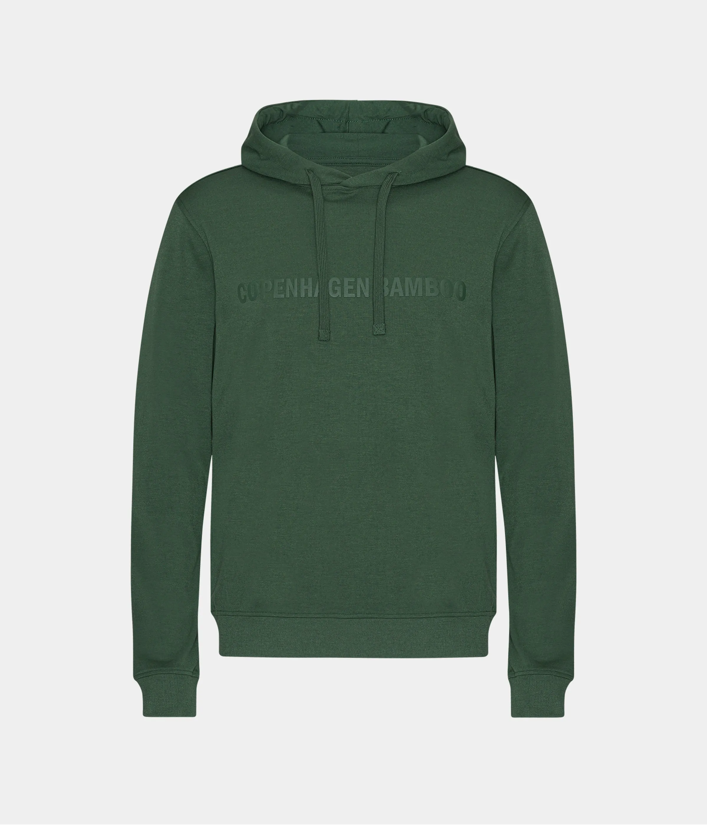 Green bamboo hoodie with logo