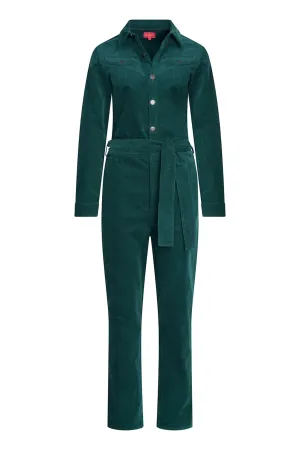 Groen ribstof jumpsuit | Cloud9 jumpsuit Liz pine