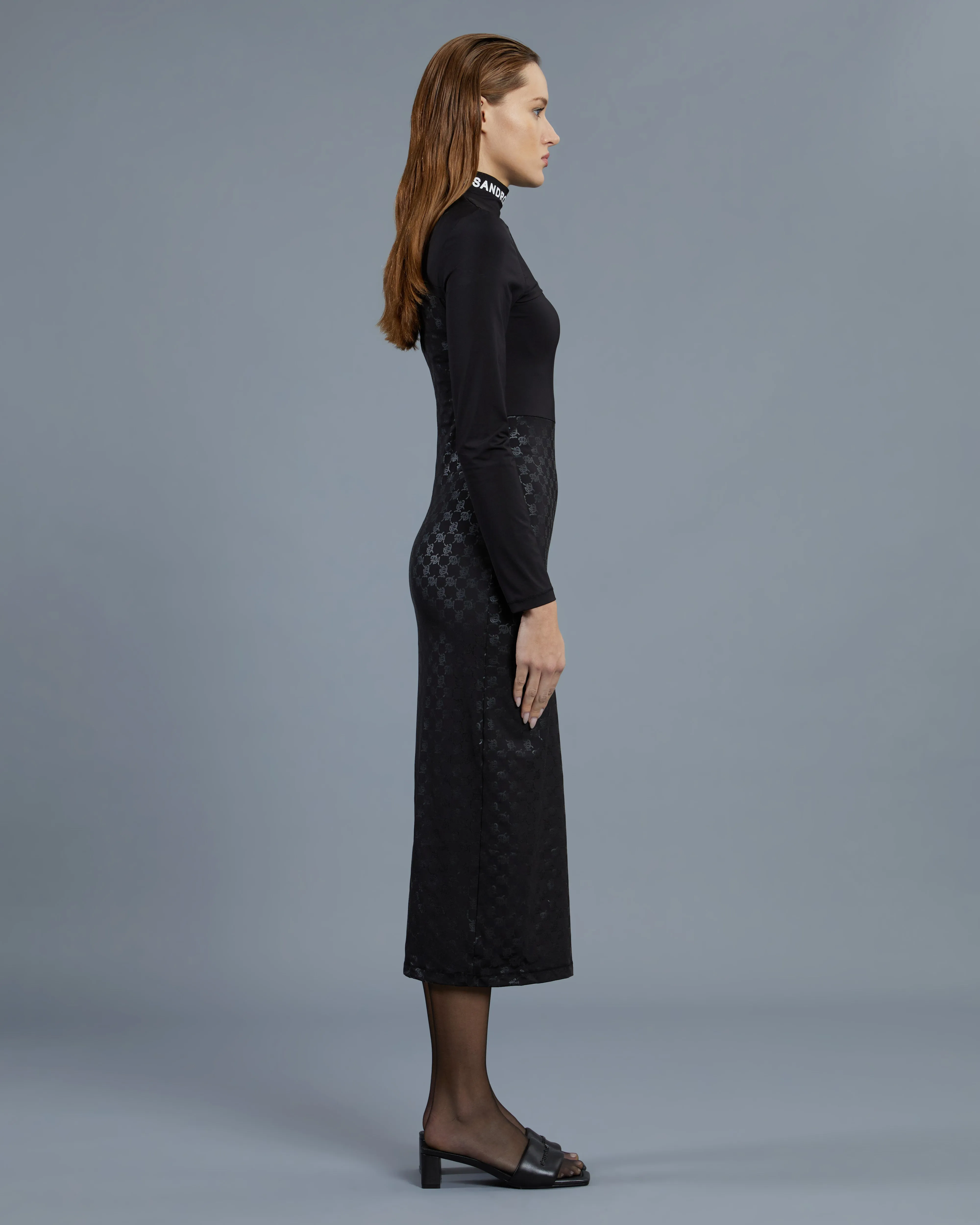 Illusion Effect Midi Dress