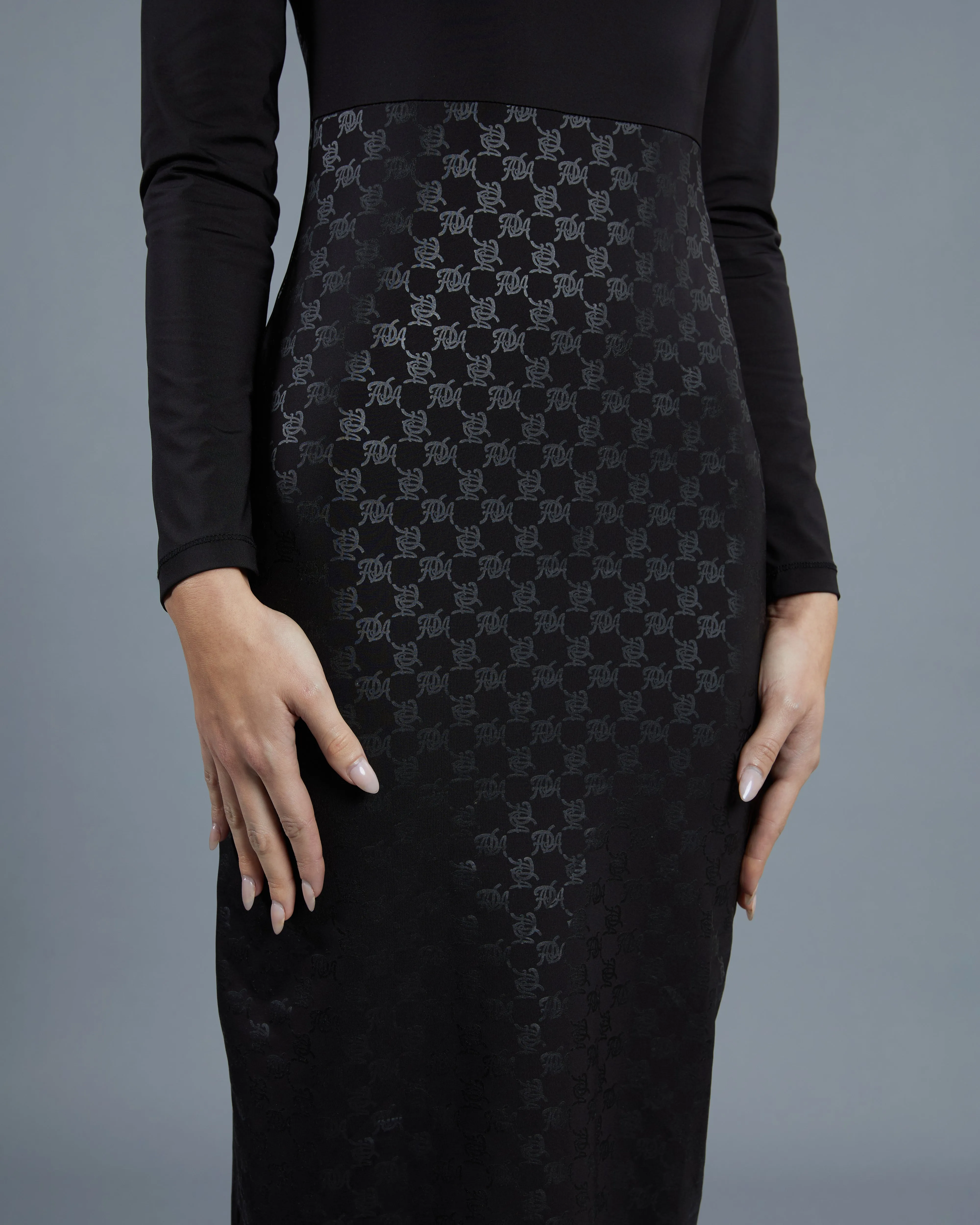 Illusion Effect Midi Dress