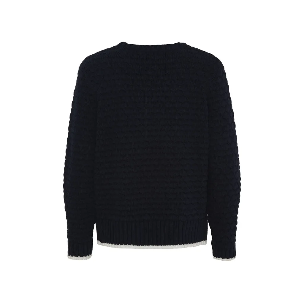 Janey bubble Knit - SR Navy