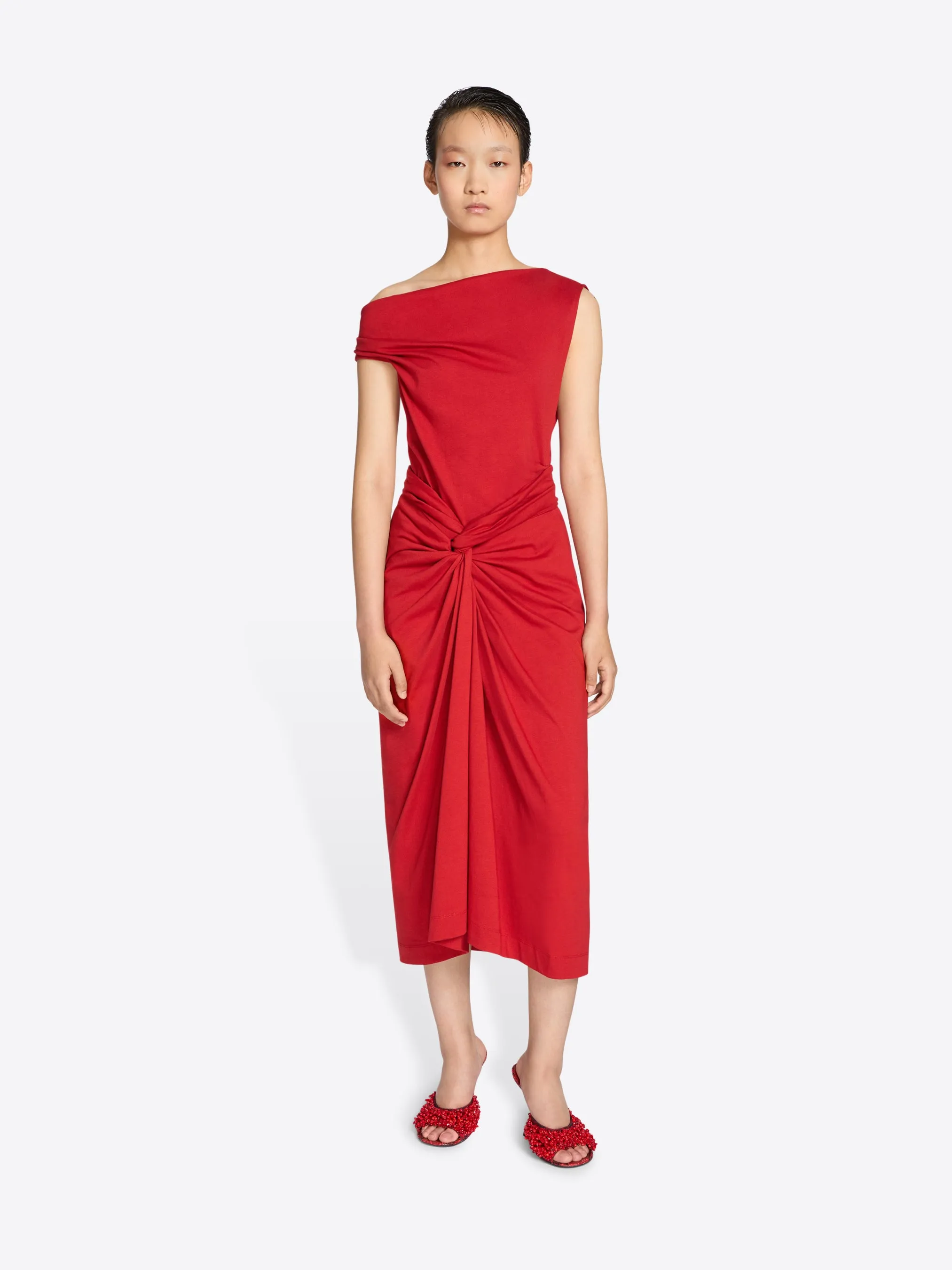 Knotted jersey skirt
