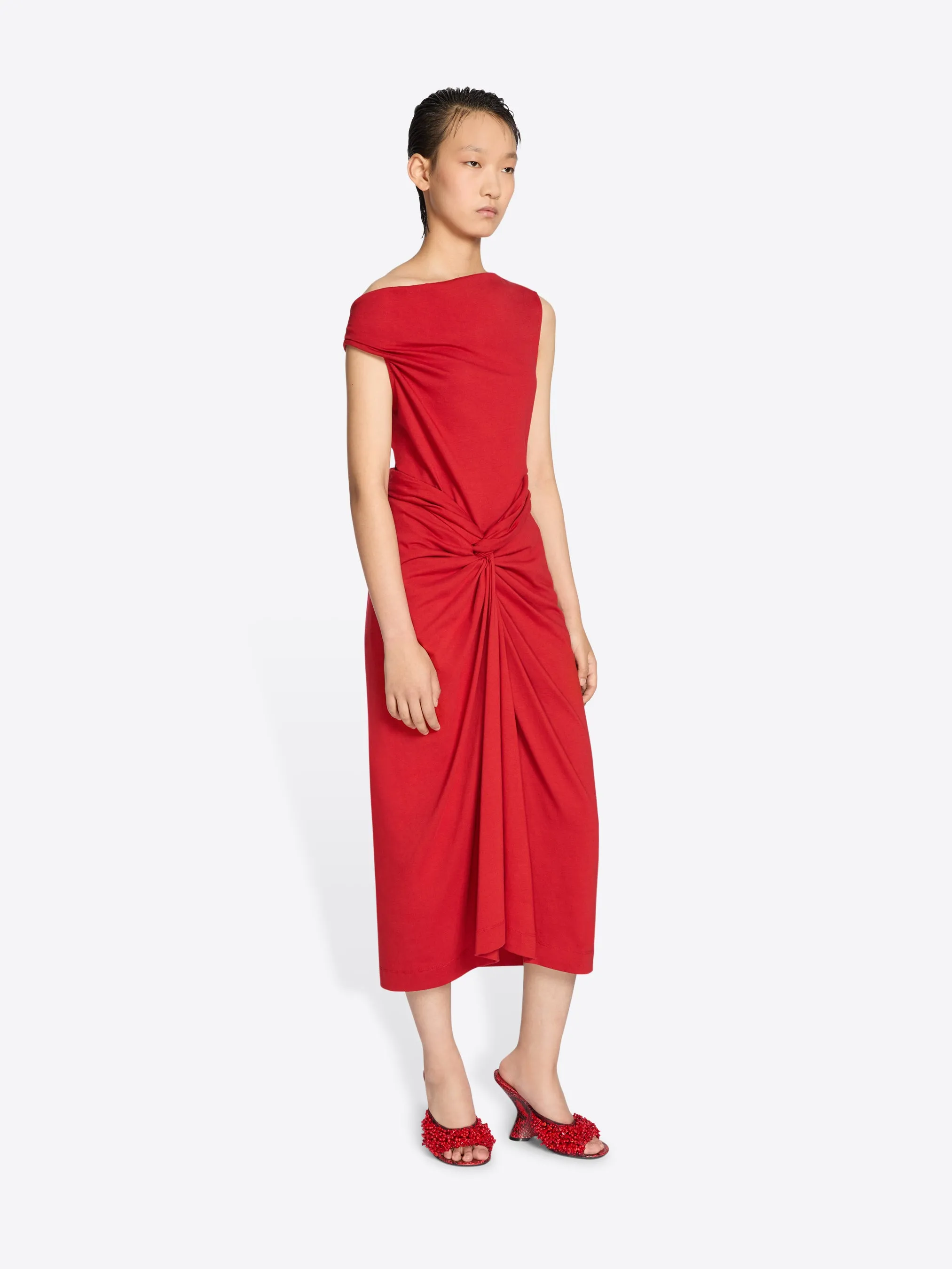 Knotted jersey skirt