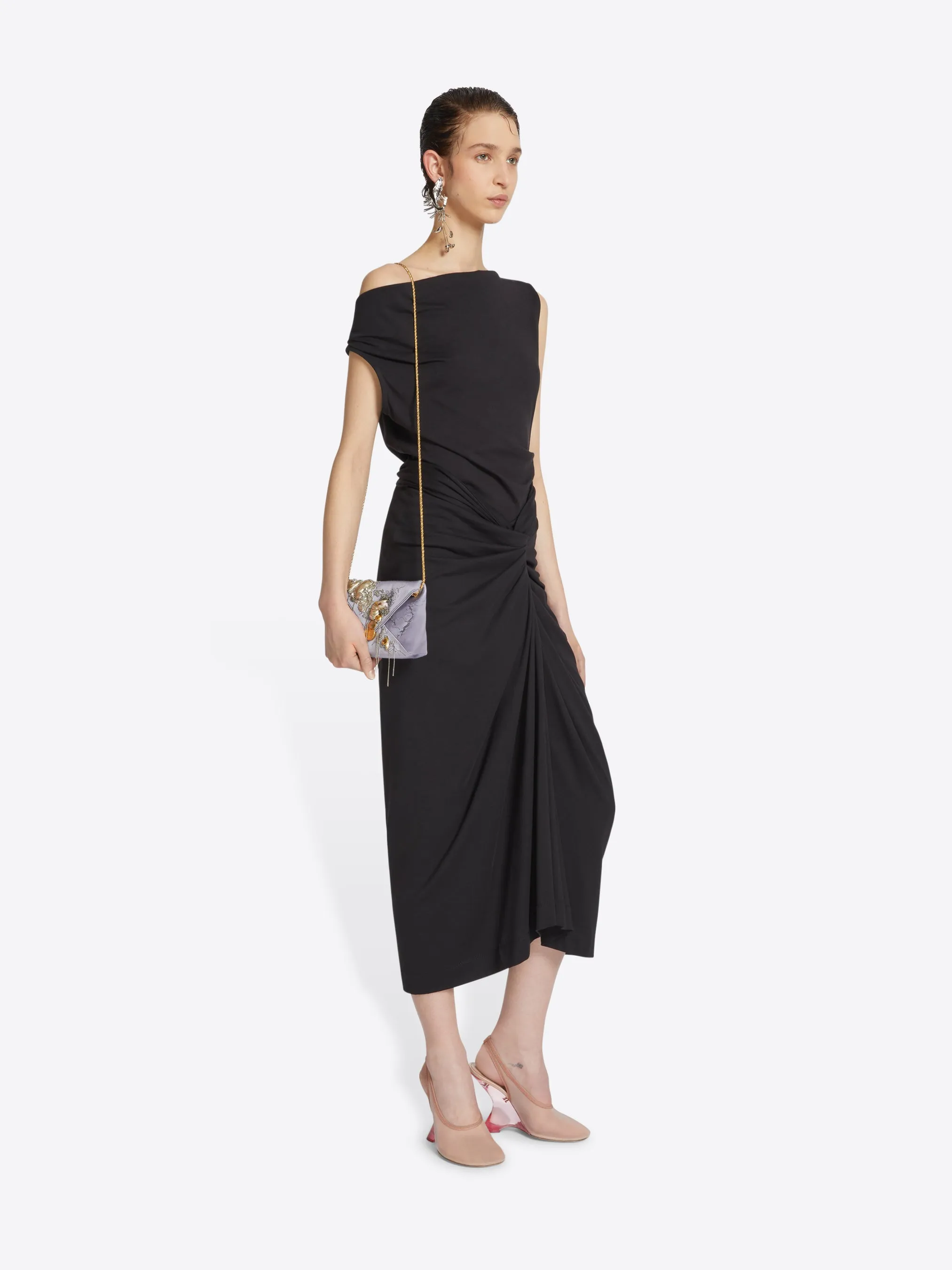 Knotted jersey skirt